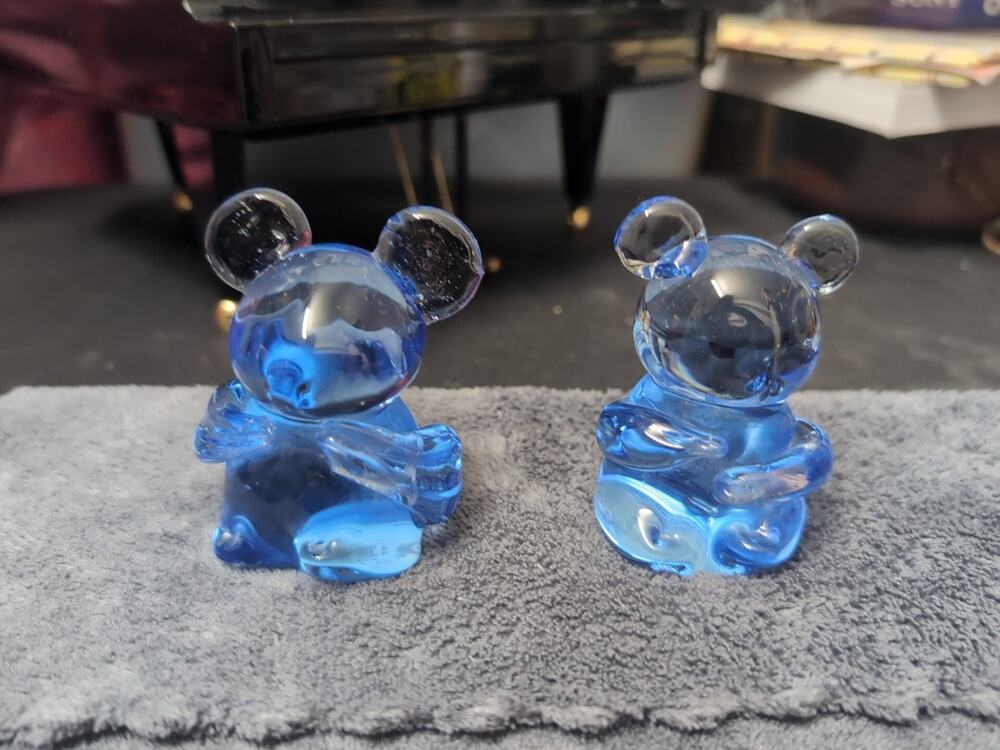 Lot: US Commemorative Fine Art Gallery COBALT BLUE Glass Koala 🐨 BEAR 3”